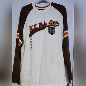 U.S. Polo Assn. Brown and White Long Sleeve Shirt